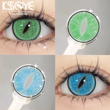 2PCS Cosplay Anime Colored Contact Lenses for Eyes Green Pupils Pink Lenses Beauty Halloween Cosmetics Lenses