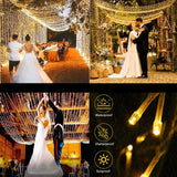 Popxstar 2M-100M Fairy Lights Led String Garland Christmas Light Waterproof Outdoor For Tree Street Wedding Party Ramadan 2025 Decoration