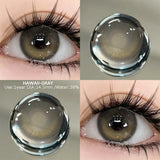 Popxstar  2pcs Colored Contact Lenses Brown Eyes Lenses Gray Lenses Blue Pupils Natural Eye Lens Colored Contacts Eye Cosmetics