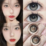 Popxstar  2pcs Hot Selling Myopia Colored Contact Lenses for Eyes With Diopters High Quality Pink Lenses Soft Nature Pupils Beauty