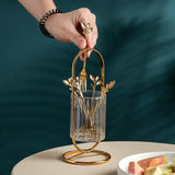 Popxstar  Household Stainless Steel Fork Fruit Fork Storage Dining Table Kitchen Decor Small Spoon Chopsticks Storage Box Home DecorationF