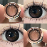 Popxstar 1Pair Colour Contacts Lenses Circular Natural Gray Blue Eye Lenses Myopia Beauty Pupil Black Eyes