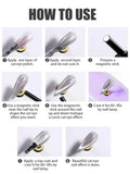 Autumn Winter Blue Black Red Glass Bead Crystal Cat Eye Gel Nail Polish New Whitening High Density Sparkling Nail
