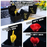 Popxstar  Christmas Interesting Prank Gift Middle Finger In Box Christmas Box Funny Creative Gifts Office Desk Decoration Home Decoration