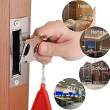 Popxstar 1pc portable travel safety door lock, suitable for travelers and families, universal sleep safety portable travel door lock