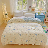 Popxstar  Milk Velvet Floral Duvet Cover, Ultra-Soft Cozy Warm Winter Reversible Plush Comforter Cover, 1 PC Botanical Flower Quilt Cover