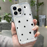 Popxstar For iPhone 15 Pro Max Case For iPhone 11 Case iPhone 16 13 12 14 Pro Max XR XS X 7 8 Plus SE Love Heart Clear Shockproof Cover