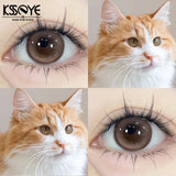 Popxstar  2PCS Colored Contact Lenses Korean Myopia Degree -0.00 to -8.00 Natural Lenseses Soft Lens Eye Beauty Pupil ﻿Green Lenses