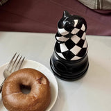 Popxstar  Retro Chess Pieces Toothpick Dispenser Ceramics Toothpick Box Creative Table Decoration & Accessories Dental Floss Case Gifts