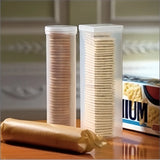 Popxstar  2Pcs Transparent Airtight Food Storage Container with Flip Lid - Reusable Plastic Kitchen Organizer, Pasta, Snacks, Cookie Jars