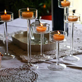 Popxstar Glass Candle Holders Set Tealight Candle Holder Home Decor Wedding Table Centerpieces Crystal Holder Dinner table setting