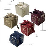 Popxstar 10-400pcs/lot French Sugar Box Light Luxury Golden Candy Champagne Color Wedding Candy Box Wedding Accompanying Paper Gift Box