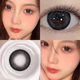Popxstar - 2PCS Beauty Brown Color Contact Lenses for Eyes Myopia Eye Color Lenses with Diopters Natural Pupils Mystical Blue Lens