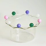 Popxstar Crown Bowl Salad Bowl Cute Bowl Fruit Plate Dish Glass Bowl Snack Candy Cake Bowl Ice Cream Cup Fruit Bowl Home Decor Storage