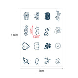 Popxstar Temporary Tattoos Stickers For Women Adult Kids 12 Sheets Small Pattern Water Transfer Stencils Waterproof Fingers Hands Sticker