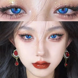 Prussian Blue Color Contact Lenses Cosplay Softlens for Eyes Lenses Eyecontacts with Myopia Fast Shipping