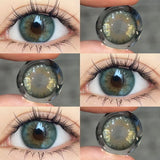 Popxstar  1Pair Myopia Colour Contacts Lenses Prescription Myopia Circular Green  Eye Blue Lenses Makeup Beauty Pupil Gray Eyes