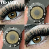 1 Pair Yearly New Korean Natural Lenses Color Contact Lenses Eyes Black Beautiful Pupil Brown Eye Contacts Cosmetic Len