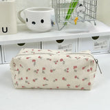 Popxstar Cute Multifunctional Floral Pen Bag Student Cartoon Stationery Bag Large Capacity Pencil Case Stationery Organizer School Office