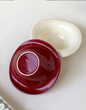 Popxstar Handmade Ceramic Dessert Bowl Solid Color Yogurt Bowl Household High-value Tableware Fruit Salad Breakfast Oat Yogurt Bowl