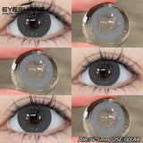 1 Pair Color Contact Lenses for Eyes Fashion Color Eye Lens Brown Eye Lenses Gray Pupils Lens Yearly Soft Lenses
