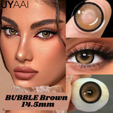 Popxstar  1 Pair Colored Contact Lenses Natural Brown 14.5mm Big Eyes Contacts Cosmetics Green Eye Color Lens Gray Lens Women Makeup
