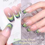 Popxstar 10ml Rainbow Purple Water Light Cat Magnetic Gel Nail Polish Shining Sliver-light Holographics Semi Permanent UV Gel