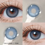 Popxstar  1 pair Blue Lenses Color Contact Lenses for Eyes Gray Pupils Soft Natural Contact Lens Makeup Cosmetci Pupil Eye Lens