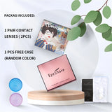 Popxstar 1Pair Cosplay Colored Contact Lenses Blue Colorful Red Contact Eyes Anime Contact Green Lenses Halloween Pink Contacts
