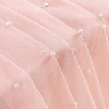 Popxstar  Pink Gauze Table Runner Romantic Pearl Mesh Tablecloth Wedding Dinning Table Cover Decoration Birthday Baby Shower Party Decor