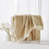 Popxstar Cotton Muslin Swaddle Blankets for Newborn Baby Tassel Receiving Blanket New Born Swaddle Wrap Infant Sleeping Quilt Bed Cover