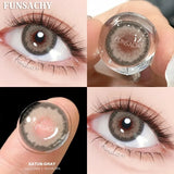 Popxstar  1 Pair Colored Contact Lenses for Eyes Natural Brown Gray Eye Contacts Yearly Cosmetics Pupils Blue Lens Green Contacts
