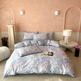 Popxstar  1000TC Egyptian Cotton Flowers Plant Prints Bedding Set Single Double Queen King Size Duvet cover Set Bed Sheet Pillowcases 4Pcs