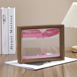 Wooden Frame 3D Sandscape Moving Sand Art Picture Quicksand Hourglass Craft Square Flowing Sand Painting Office Home Decor Gifts