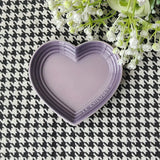 Popxstar Heart-Shaped Ceramic Cat Bowl-Extra Wide Anti-Vomiting Stress-Free Design,12cm Durable Ceramic Pet Bowl for Small Cats & Dogs