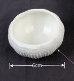 Popxstar  Creative High-end Restaurant Ceramic Sea Urchin Bowl White Special-shaped Ceramic Dish Bowl Hotel Club Molecular Cuisine Baipan
