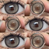 Natural Colored Eyes Lenses 1 Pair Lens Beauty Brown Colored Lenses Gray Contact Lenses Makeup Pupils Big Eyes Natual Look