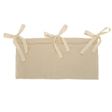 Popxstar Baby Crib Storage Bag Cotton Double Pouch Newborn Bed Headboard Organizer for Kids Baby Bedding Diaper Toys Bag