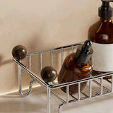 Carbon Steel Bathroom Storage Rack Waterproof Non-Slip Faucet Storage Shelf Anti-rust Large Capacity Washstand Drain Rack