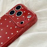 Popular Stars Soft TPU Phone Case For iPhone 17 16 15 14 13 Pro Max Side Bumper Love Heart Red Back Cover