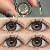 Popxstar 2PCS Nature Colored Contact  Lenses Degree -0.00 to -8.00 Brown Eyes Korea Makeup Beauty Pupil  Lens