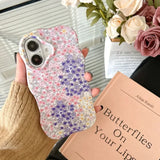 Spring Flowers Blooms Wave Border Phone Case For IPhone 17 Air 16 15 14 13 Pro Max Cases Cute Luxury Cartoon Shockproof Cover