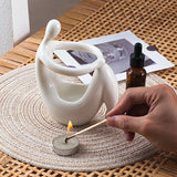 Popxstar  Ceramic Incense Burner Burner Human Body Shape Essential Oil Candle Holder Wax Melt Burner Warmer Melter Fragrance Home Decor