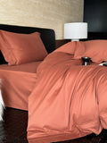 Popxstar  4Pcs Solid Color Egyptian Cotton Brushed Hotel Style Bedding Set Duvet Cover Bed Sheet/Fitted Sheet Pillowcases Home Textiles