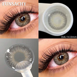 Popxstar  1pair METATRON Color Contact Lenses for Eyes Brown Eye Contacts Gray Pupils Yearly Use Women Cosmetics Color Eye Lens
