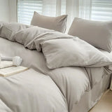 Solid Color Brushed Four Piece Set Home Textile Bedding Three Piece Set Autumn Short Plush Bed Sheets, Duvet Covers, Pillowcases