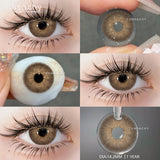Popxstar  Korean Lenses Color Contact Lenses for Eyes 1pair Natural Colorcon Eye Lens Blue Green Eye Lens Beautiful Pupil Yearly