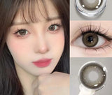 Popxstar 2PCS New Product Colored Contact Lenses Myopia Degree Korean Lenseses Soft Lens Eye Beauty Pupil ﻿Black Brown Lense ﻿