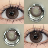Popxstar 1Pair Myopia -0.00 to -8.00 Colour Contacts Lenses Natural Black Eye Lenses Beauty Pupil Blue Gray Lenses