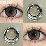 Popxstar  1 Pair Hot Sales Colored Contact Lenses with Diopter Myopia Eyes Natural Soft Contacts Lens Beauty Puppiletes  Yearly
